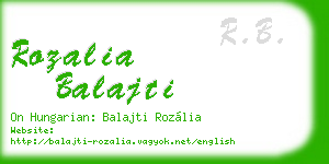 rozalia balajti business card
